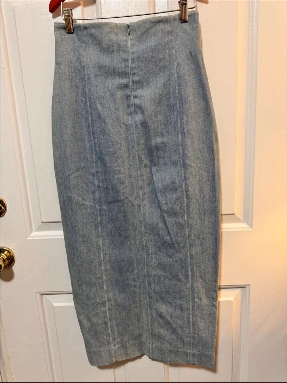 The Row Light Wash Denim Maxi Skirt Size Small